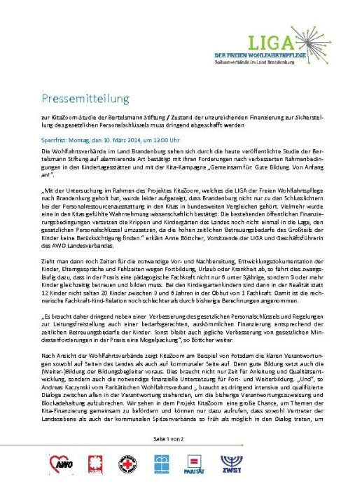 KitaZoom-Studie der Bertelsmann Stiftung
