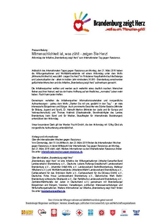 Mitmenschlichkeit ist, was zählt - zeigen Sie Herz!