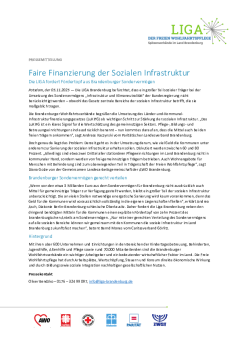 LIGA fordert Fördertopf aus Brandenburger Sondervermögen