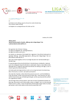 Offener Brief: Weiterfinanzierung des Projekts „Bildung unterm Regenbogen“ des Landesverbands AndersARTIG e.V.