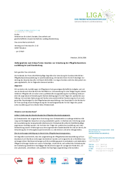 Stellungnahme zum Entwurfes eines Gesetzes zur Umsetzung der Pflegefachassistenzausbildung